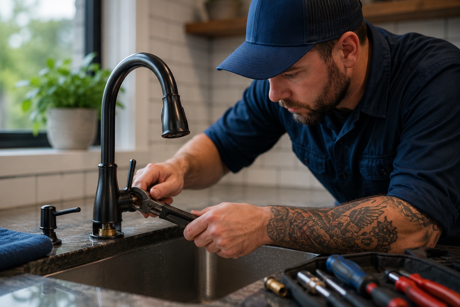 Faucet repair plumber in Edmond OK